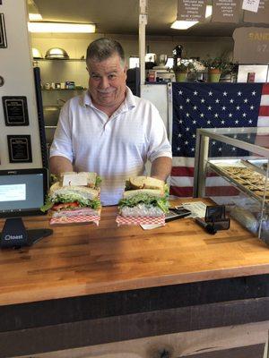 Biggest Italian and chicken salad sandwiches we've ever had!! Amazing!!