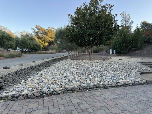 Hardscape in front of house