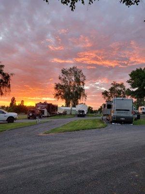 Our RV park at sun set