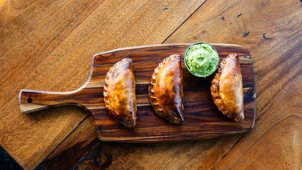 Handmade empanadas, baked in-house daily