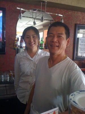 Zee and Felix, the owners of China Restaurant.  Probably the nicest people you'd ever want to dine with!