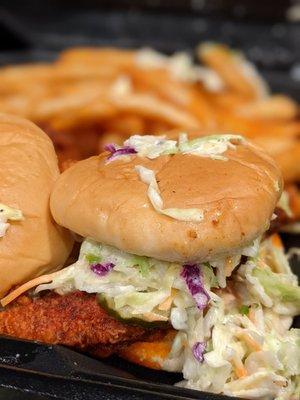 Combo 1 ---2 sliders with slaw and fries