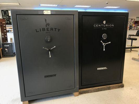 Two of the largest safes in our showroom