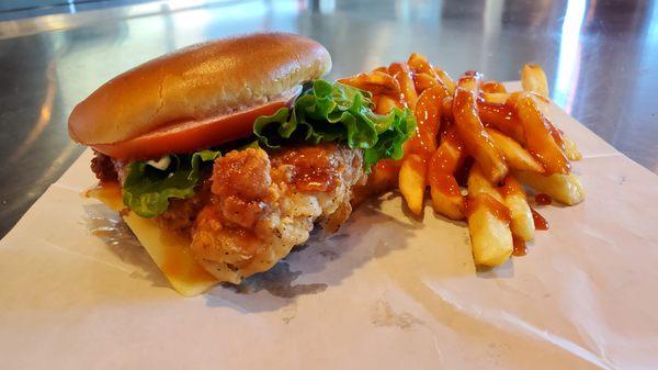 Harold's Chicken Sandwich and Fries...