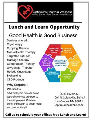 Business lunch and learn