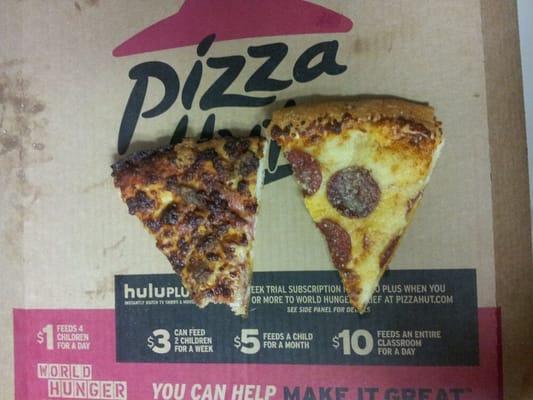 Pizza hut on left prontos on right...