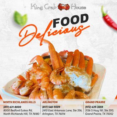 Dive into a seafood paradise with our exquisite shrimp and crab dishes at King Crab House.