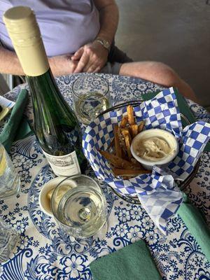 Pomme Frites with garlic and parmigian cheese. AMAZING!!!!