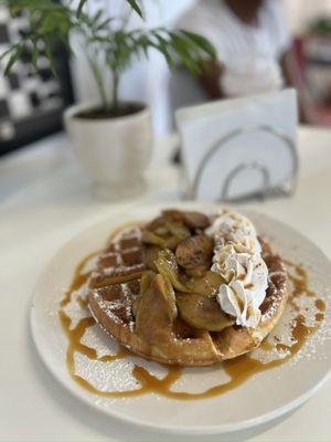 Apple cinnamon waffle