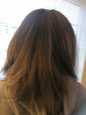 The results are wonderful! Exactly what she asked for. Hair color is much more natural.