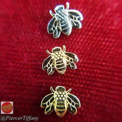 14K Gold Bee ends from LeRoi