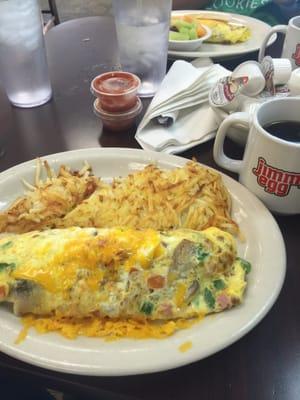 Good old fashioned omelette at Jimmy's Egg here in Midwest City.