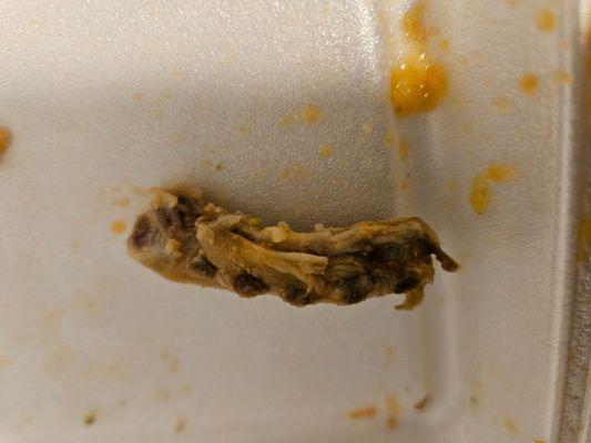 Chicken spine inside taco? Wtf!?