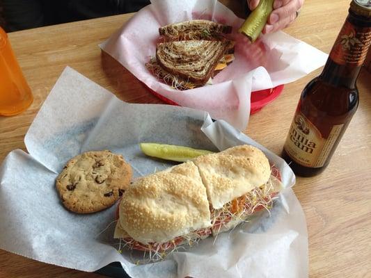 Beno's combo and Veggie sandwich