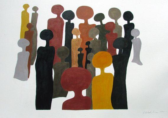 People
 Acrylic on paper
 large