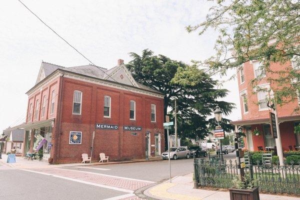 Exterior of the Mermaid Museum® in Berlin, Maryland USA.  Close to Ocean City Maryland.