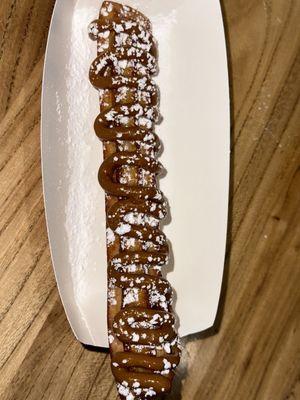 Dulce de leche filled churro