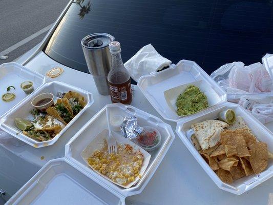 Quesadilla Guacamole Elote en Vaso