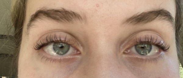 Lash lift and tint results