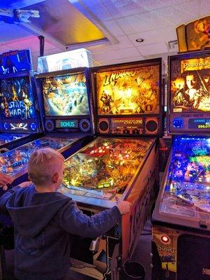 Indiana Jones, Star Wars, Pirates of the Caribbean, so many fun themed pinball machines