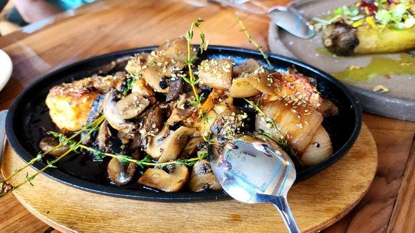 Mediterranean Shrimp with Mushroom, Thyme, and Brown Butter