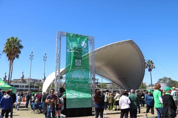 2022 River O Green Festival for St Patrick's Day in Downtown Tampa