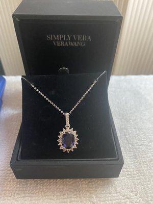 Sapphire & diamond pendant