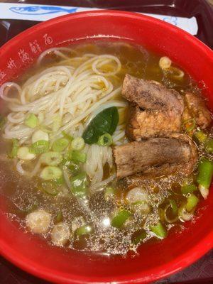 Stewed Spareribs Noodle Soup