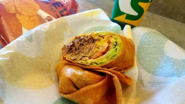 Chipotle cheese steak wrap - excellent!