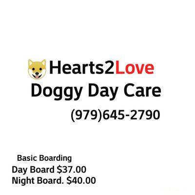 Doggy day care in 2 locations .