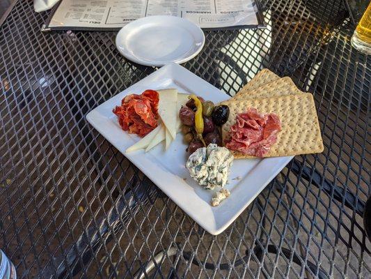 Cheese & Charcuterie Plate cheeses/cured meats/crackers/ condiments