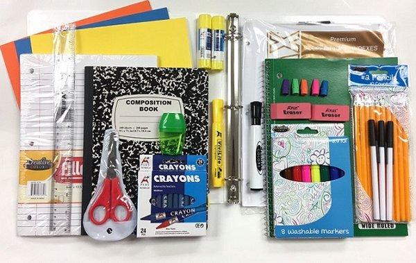 Wholesale School Supply Kit 25 Piece Kit for 6th - 12th grades