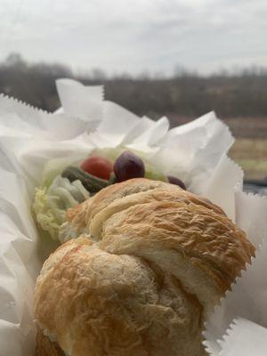 Chicken salad croissant