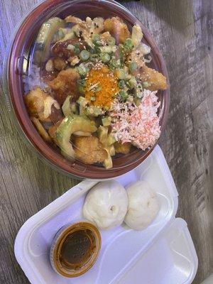 Tempura shrimp bowl