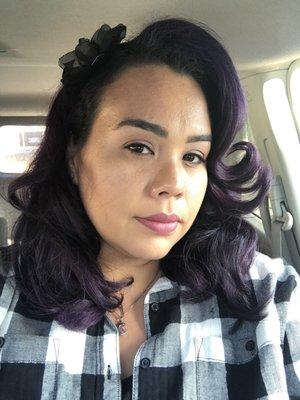 Love my hair. I got purple haircolor refreshed and styled. Thank you Ben.