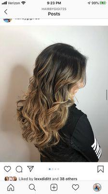 Honey blonde balayage