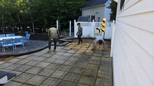 Ripping out the old patio