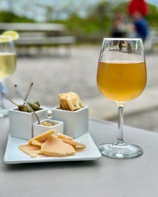 Cheeseboard and berry mimosa