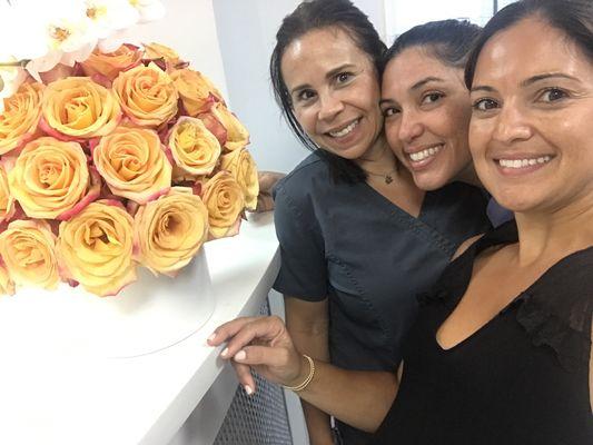 Dr. Ferrer with her friendly assistants, Nathalie and Arlin,  looking forward to making you have a wonderful experience.