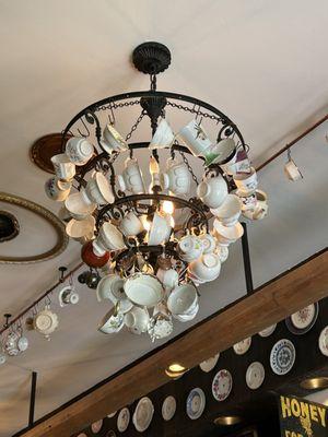 Tea cup chandelier