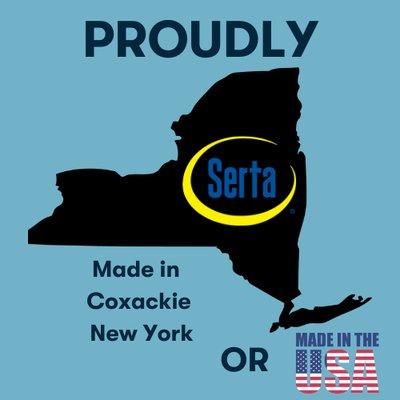 Serta along with Mattress 1st is made in New York State