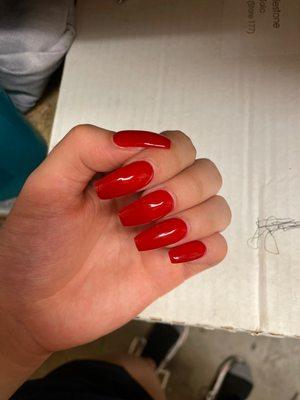 Red Acrylics Full Set