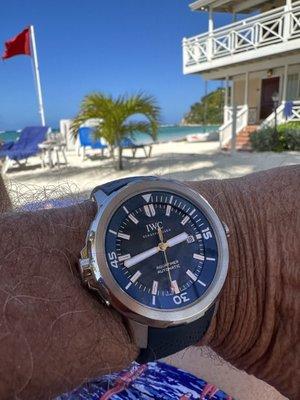 IWC aquatimer in its natural environment. Sand & water