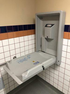 They have a changing table in the restroom!