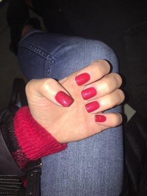 Got my nails done today! Holiday Cheer! Tommy and Sammy are the best!