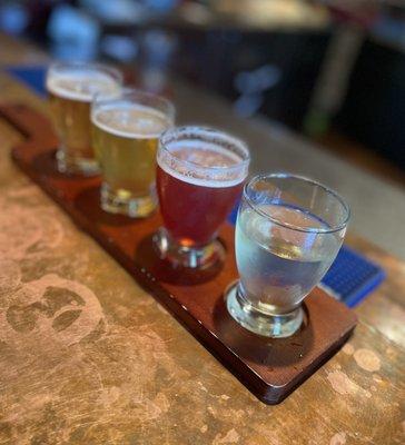 Craft beer flight