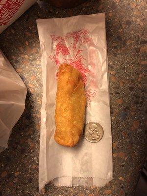 Very small egg roll!