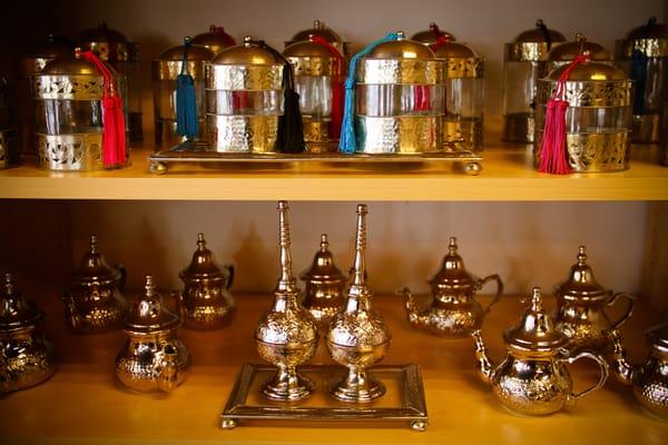 Moroccan Traditional Tea Glasses & Artisan metalworks