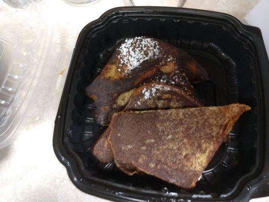 Burnt french toast