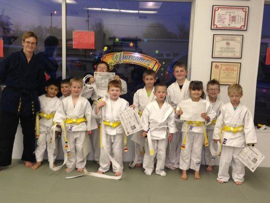 An early group of yellow belts!